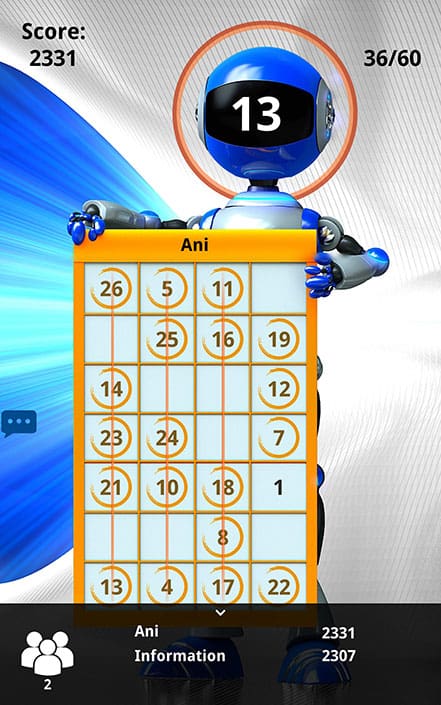 knowledge bingo screen
